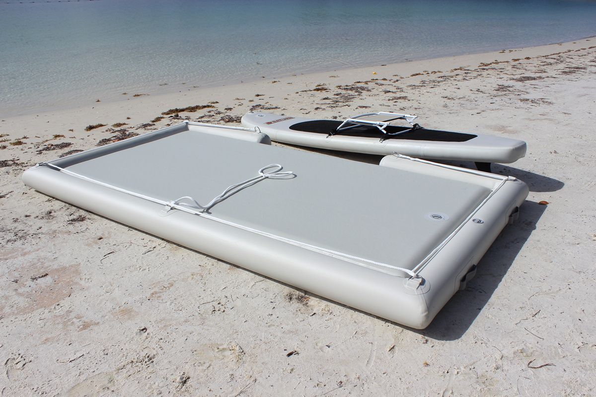 Heavy-Duty Inflatable Island Dock Swim Platform.