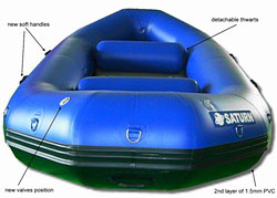 New & improved 2010 RD390 white water river rafts. Click on image to zoom in. 