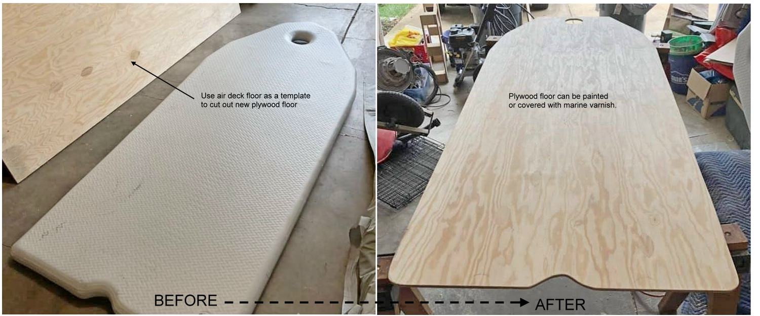 DIY plywood floor for inflatable boat