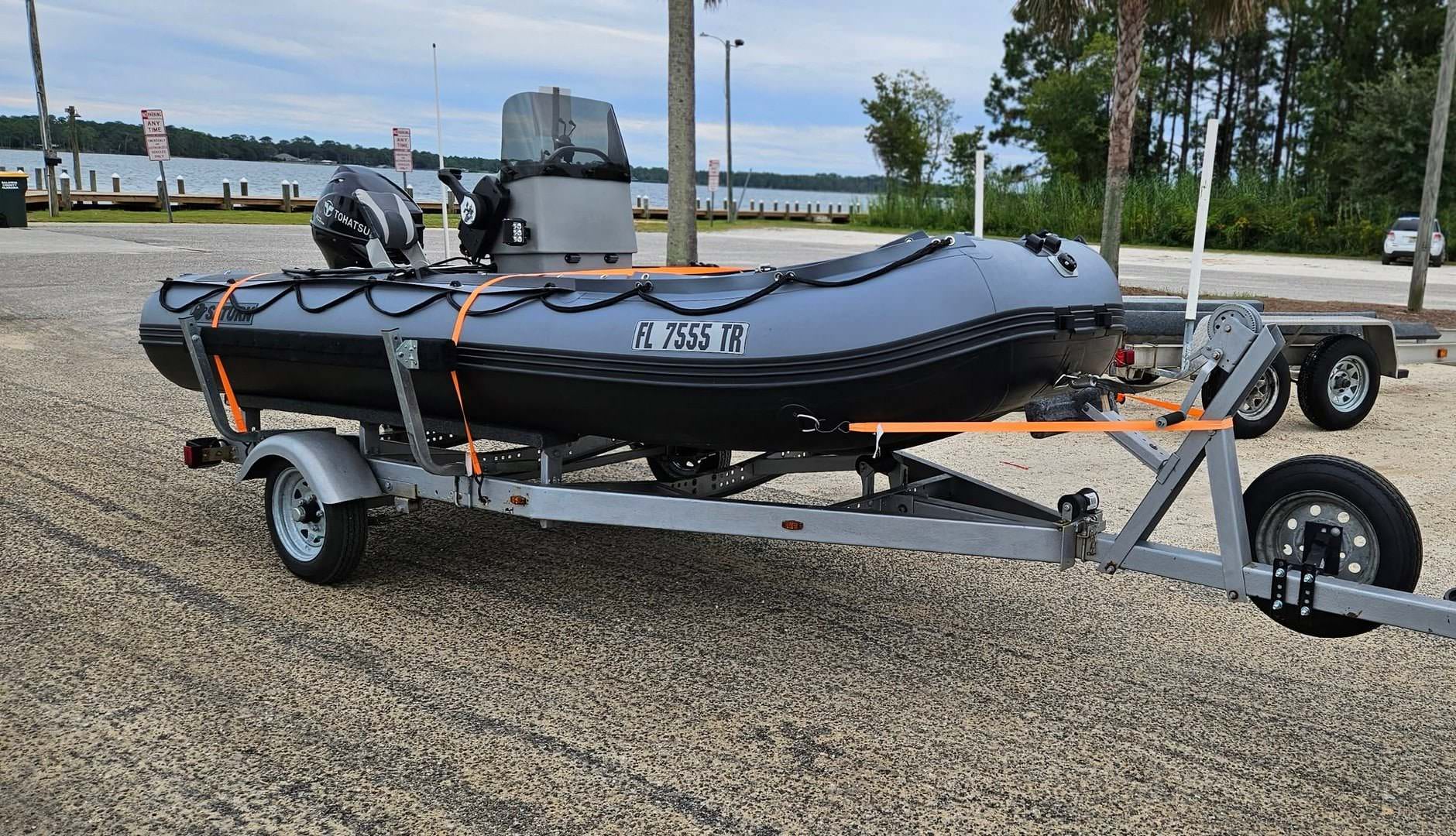 How to Mount a Saturn FB385 Inflatable Boat on a Trailer