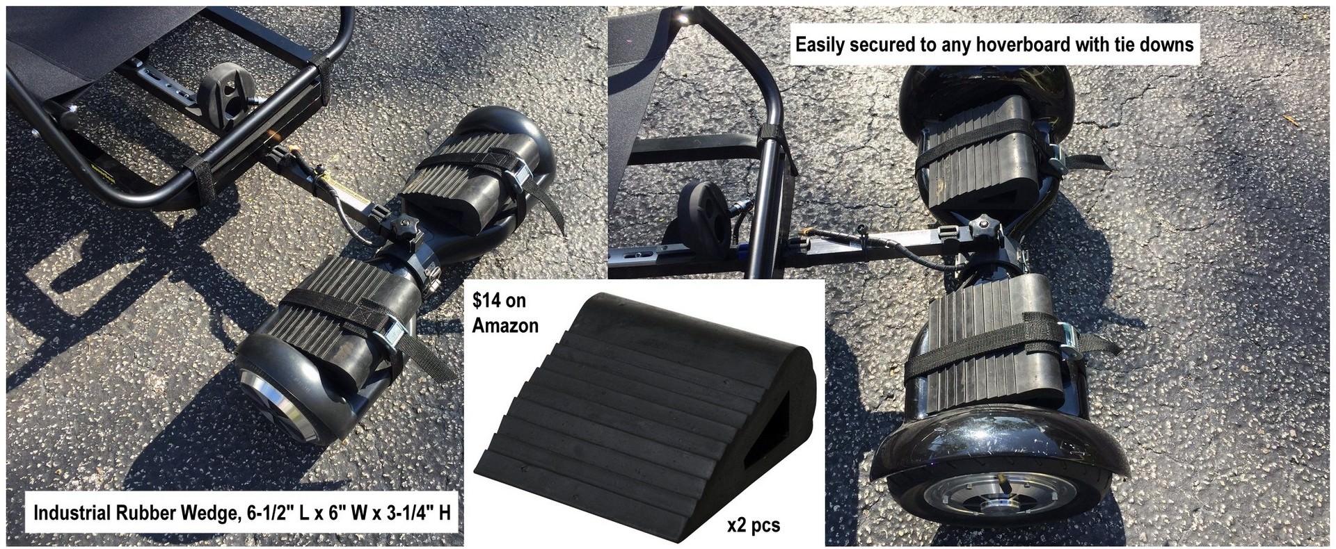 How to make angled pads for hoverboard using rubber wedges