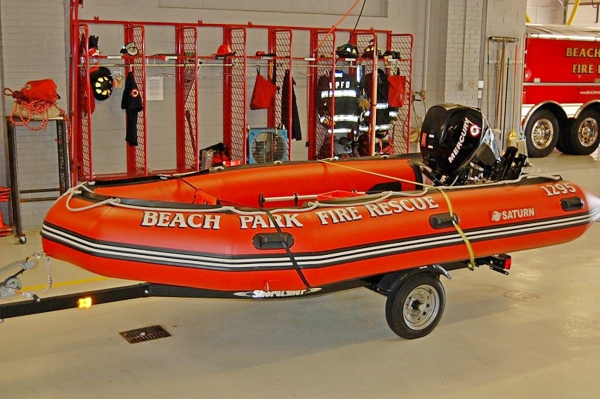 Saturn Inflatable Boat Used for Emergency Services