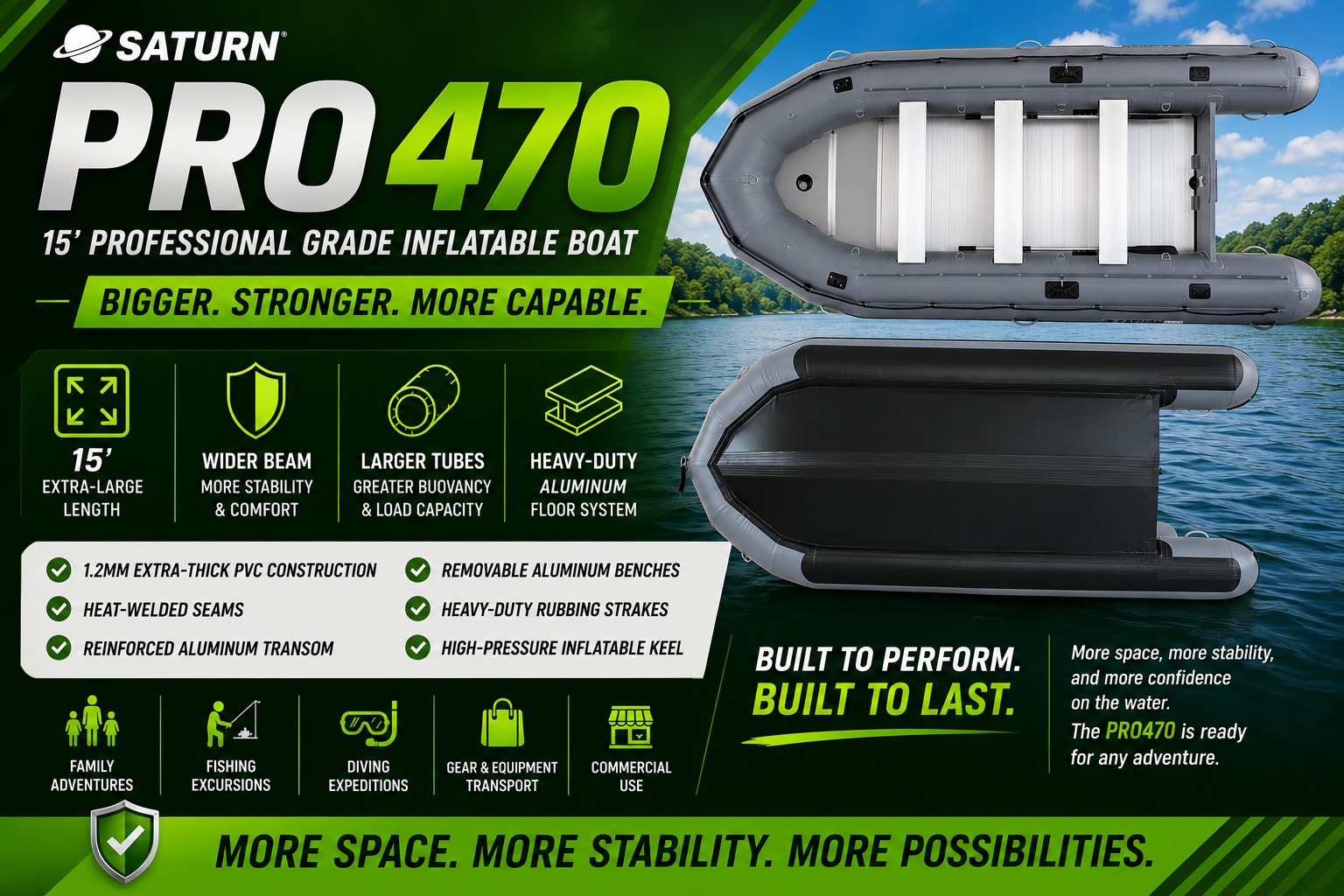 Saturn PRO470 inflatable boat Saturn PRO470 inflatable boat