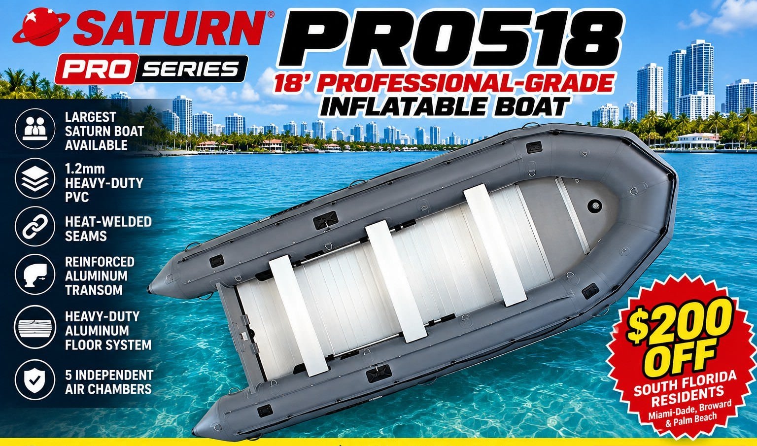 Saturn PRO518 inflatable boat on sale Saturn PRO518 inflatable boat on sale