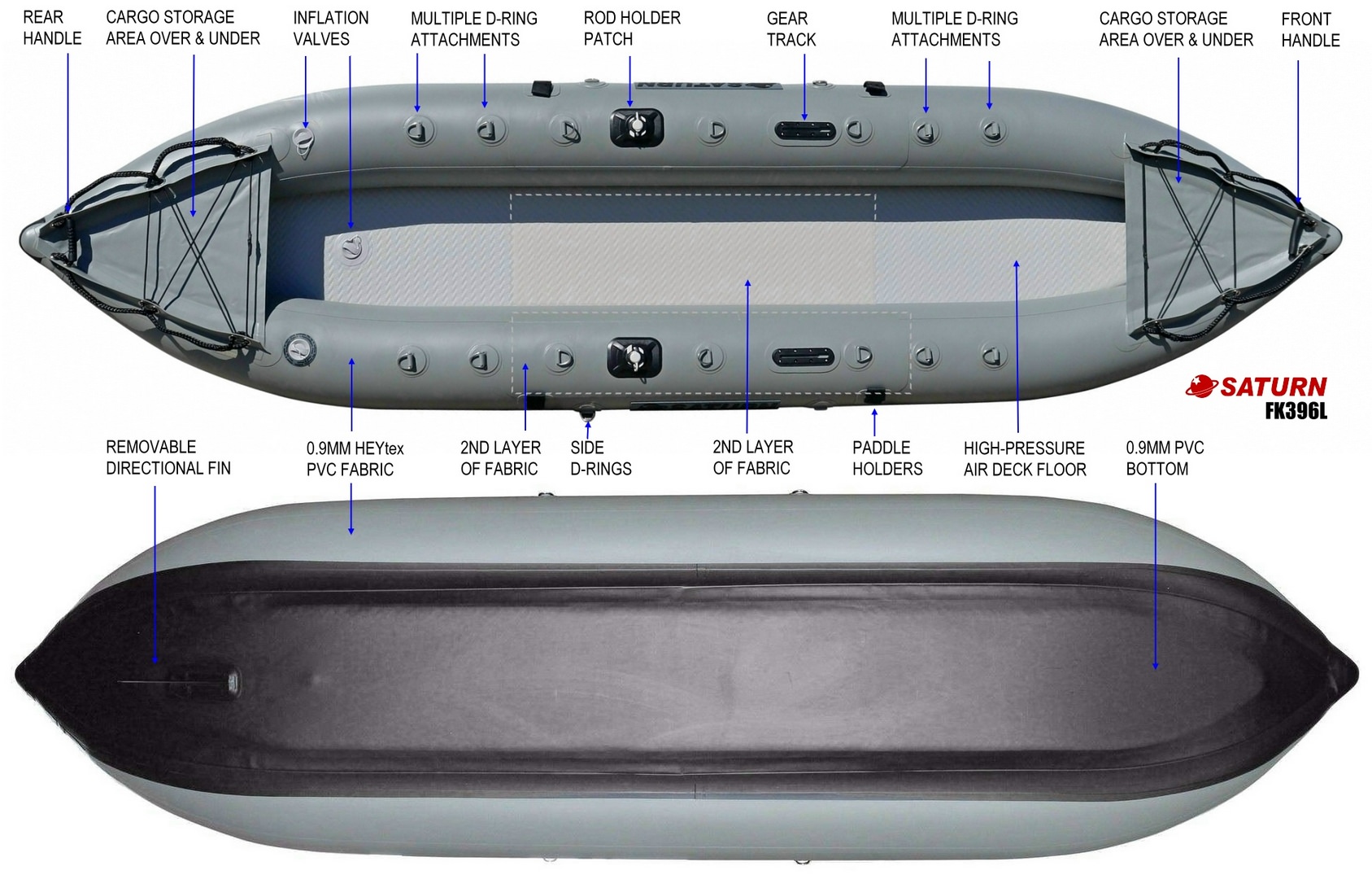 Saturn Kayak FK396L specifications
