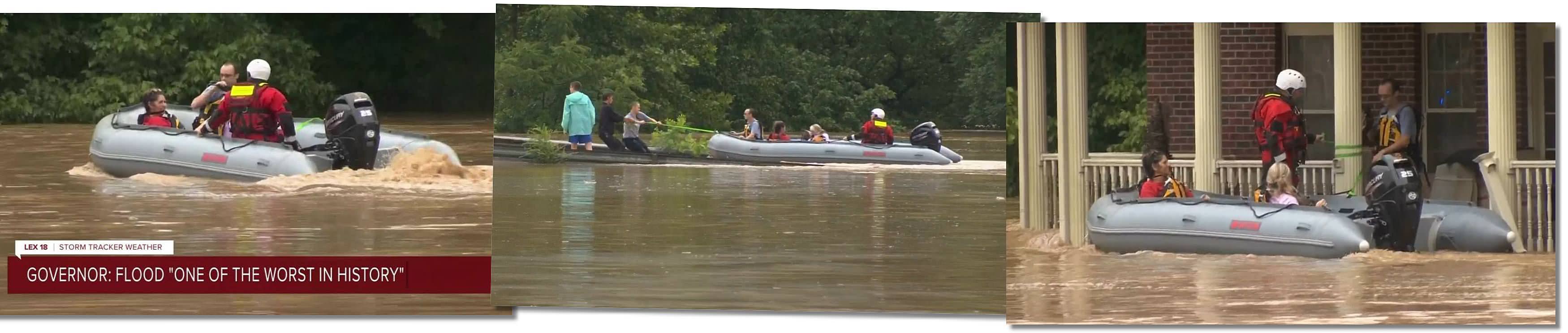 Saturn boat used during flood rescue