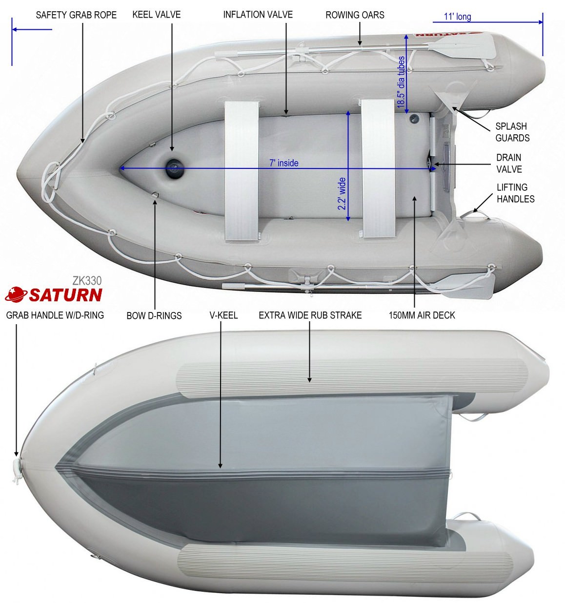 Saturn ZK330 Performance KaBoat Specifications