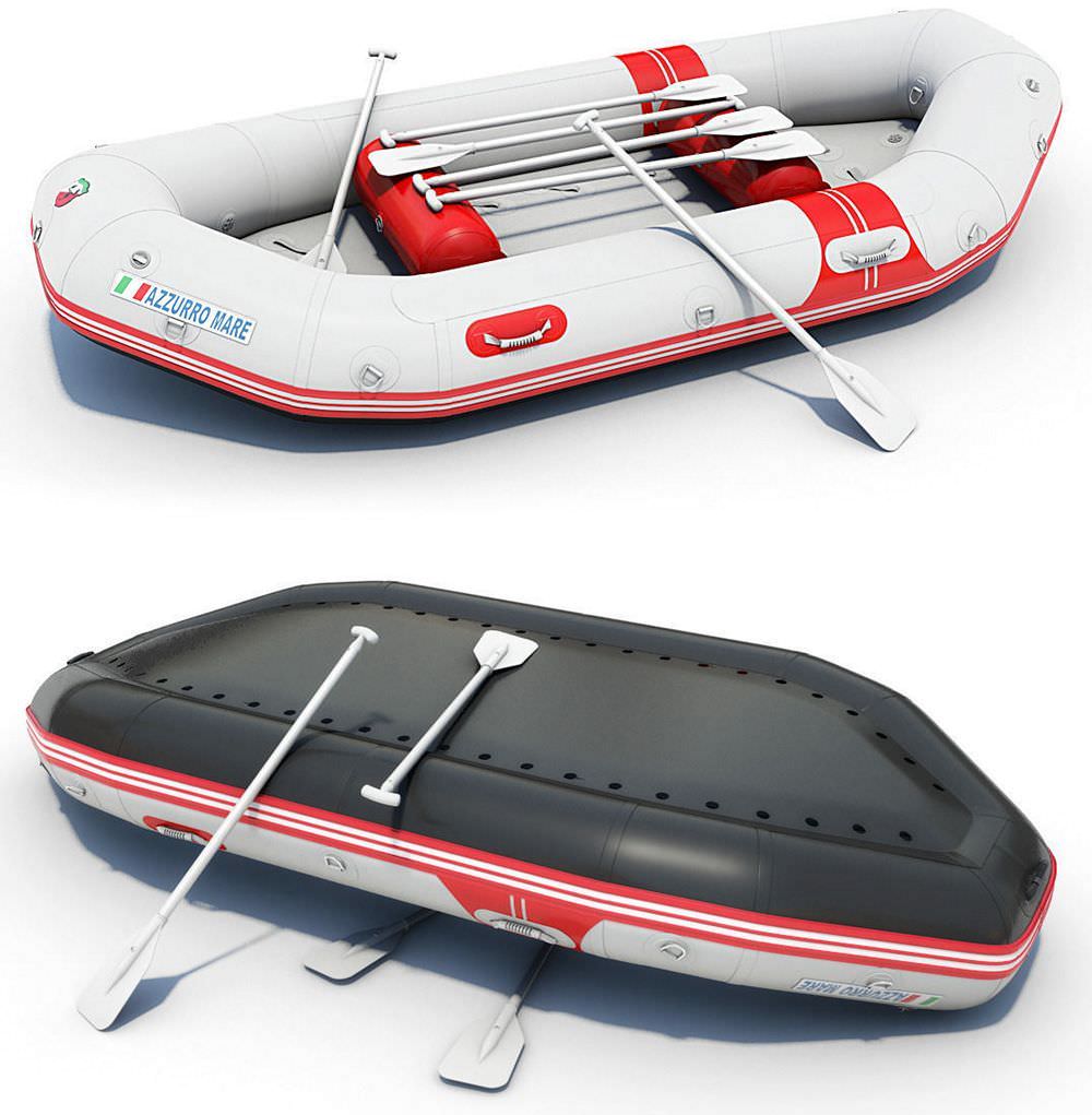 Azzurro Mare Inflatable River Raft for grade IV whitewater rivers.