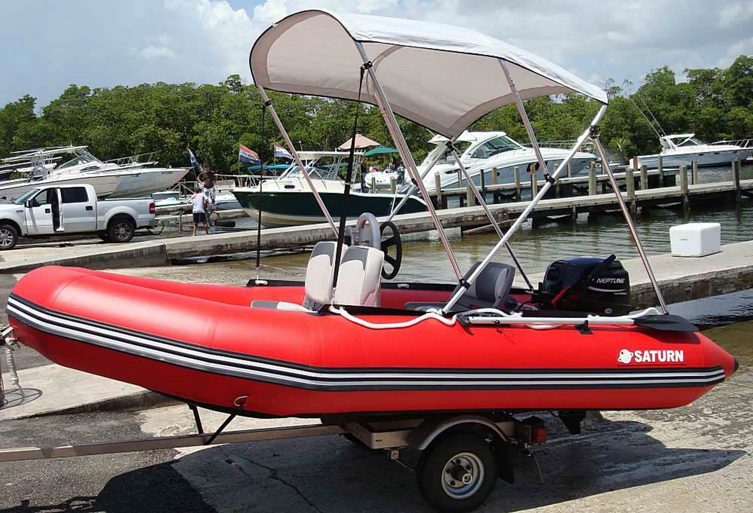 Aluminum Central Console For Inflatable Boats, RIBs, Jon Boats