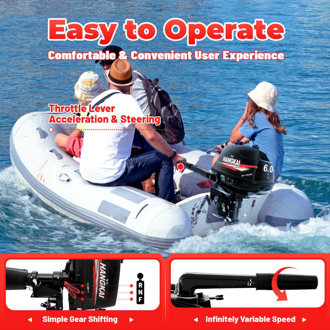 HANGKAI Outboard Motors  6 HP 2-Stroke Outboard Motors on Sale.