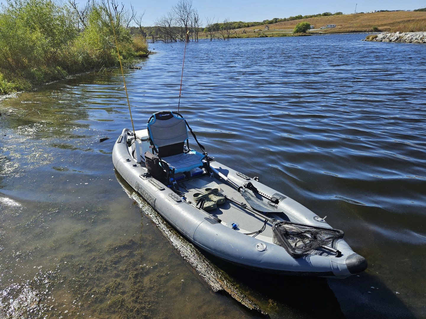 12' Saturn Inflatable Fin Pedal Fishing Kayak FPK365