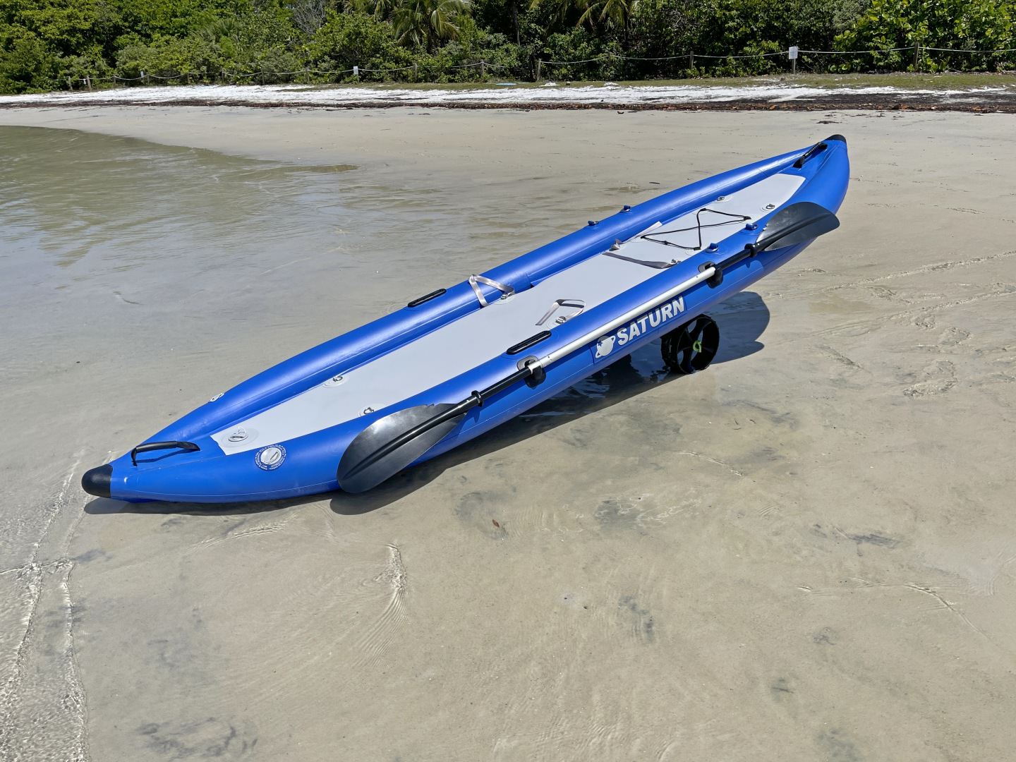 12' Saturn Tandem Inflatable Kayaks IK365. Portable, affordable inflatable  kayak for travel, fishing and recreation.