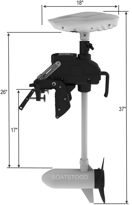 remote controlled 55lbs 12v electric trolling motor.