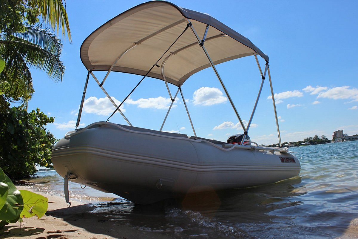 Folding 4-Bow Sun Shade Canopy Top for Inflatable Boats