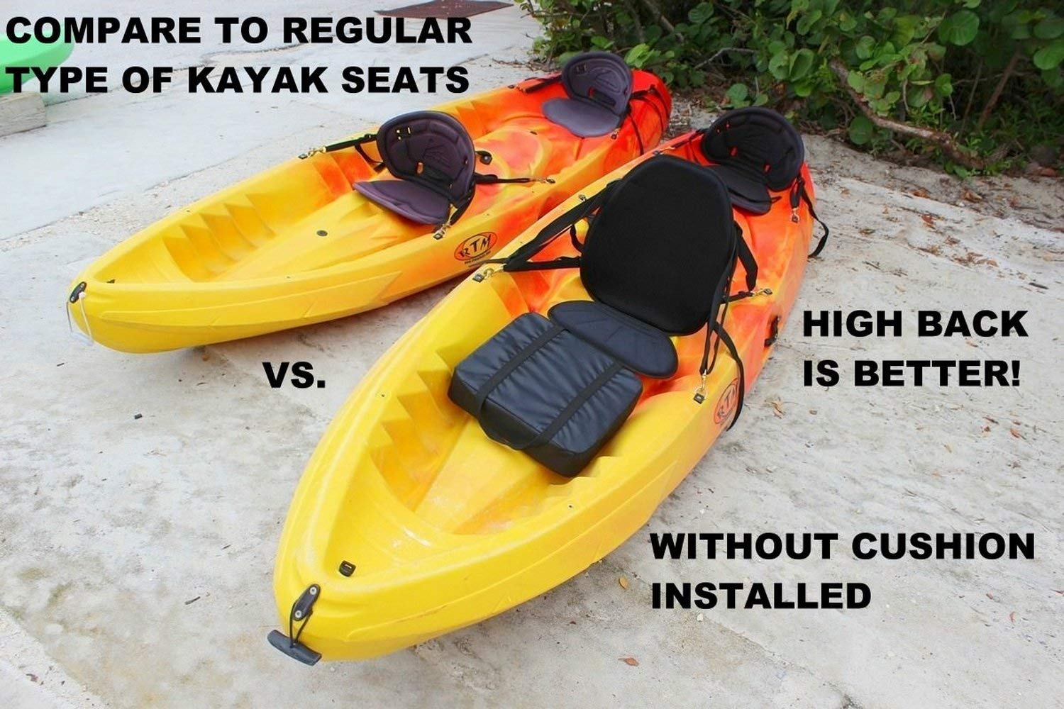 Nicknocks 2pcs Inflatable Seat Cushion Kayak Boating Seat for Camping Hiking Fishing 