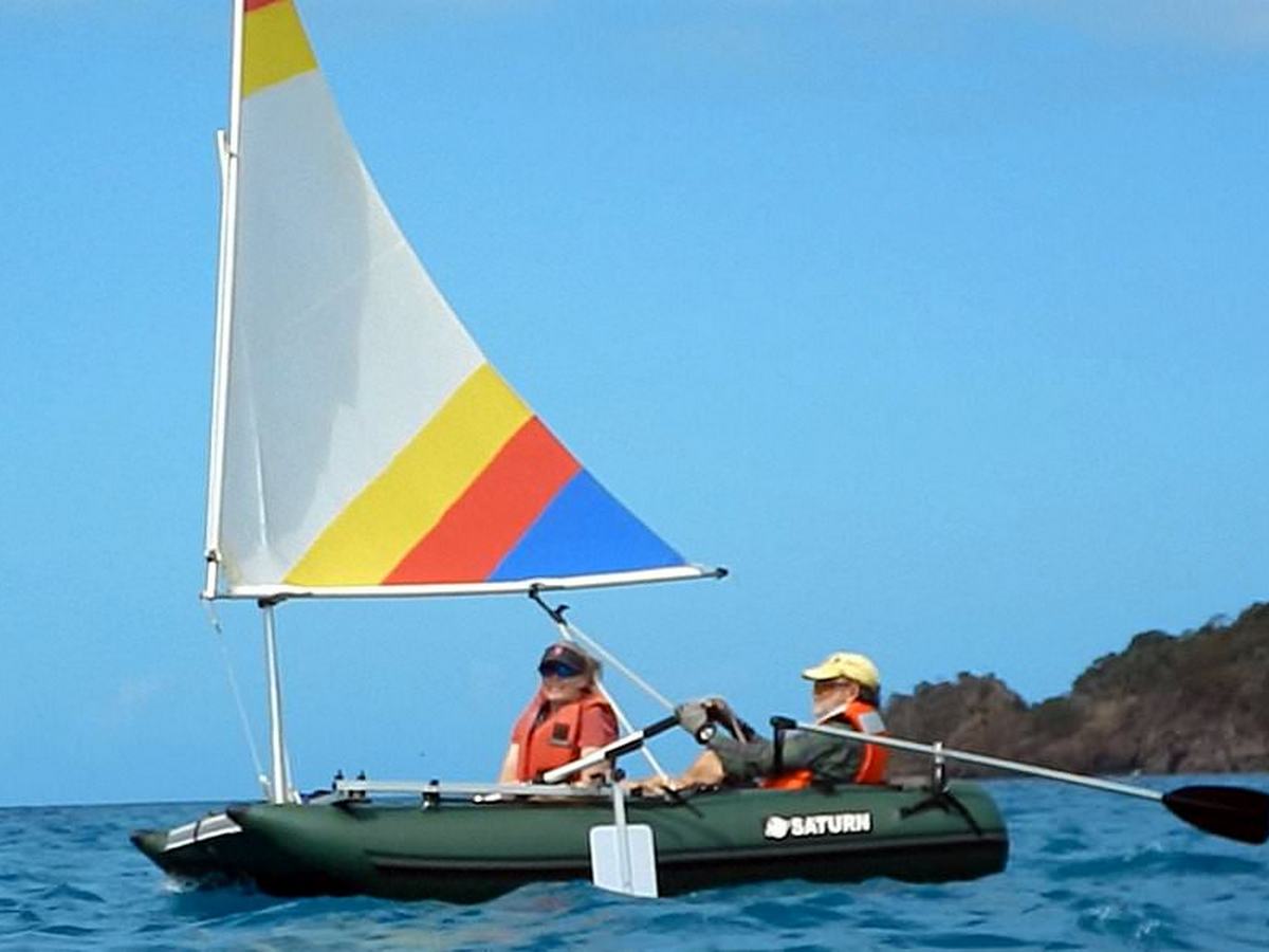 a inflatable catamaran