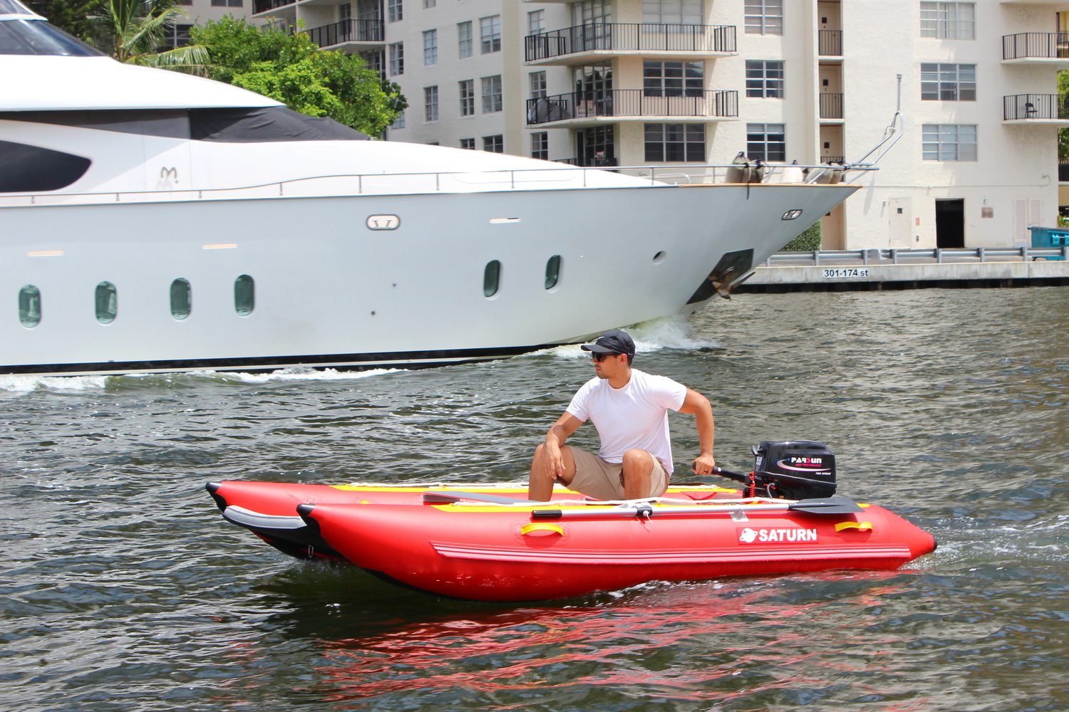 inflatable sport catamaran boat mc330.
