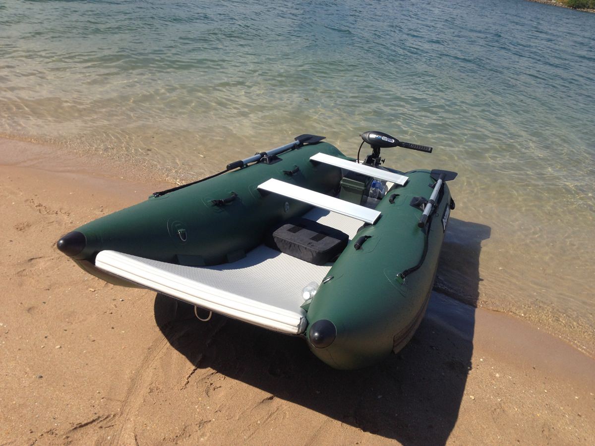 inflatable catamaran with motor