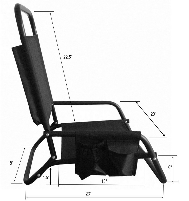 Aluminum Fishing Beach Chair for SUP, Kayak, Boat