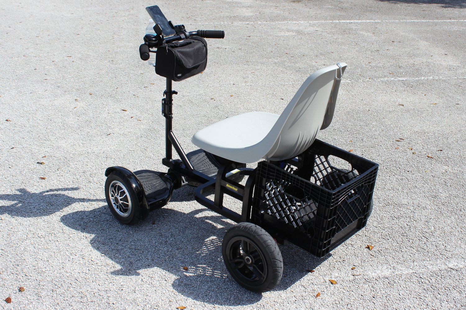 HoverSeat Deluxe Hoverboard Seating Attachment Fishing rod storage