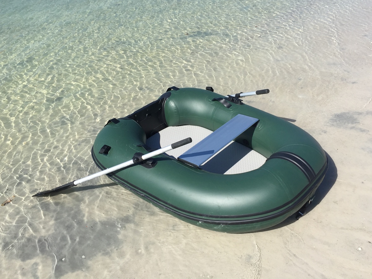Portable MotoRaft Inflatable Fishing Boat.