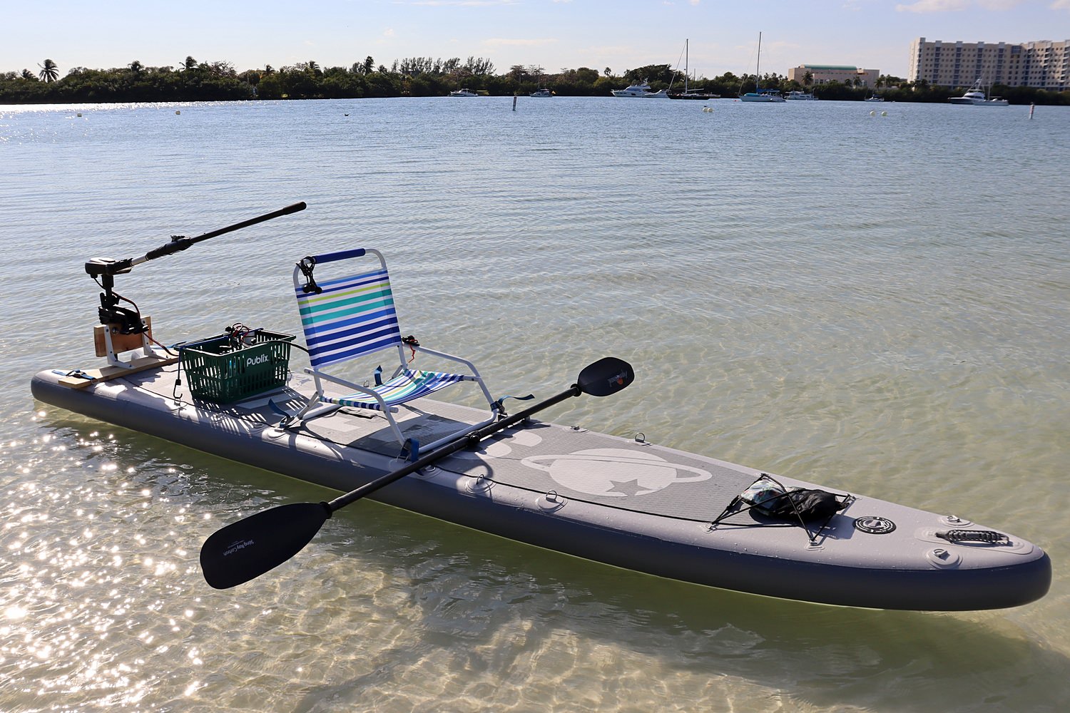 13.5' Tandem Saturn Inflatable Paddle Board / Kayak / Motor SUP