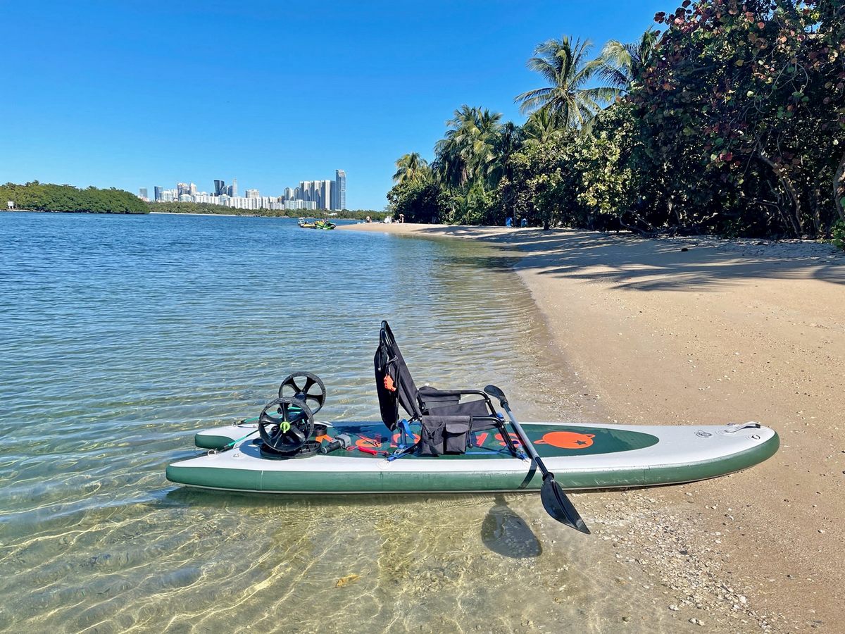 Surfboard paddle clearance board hybrid