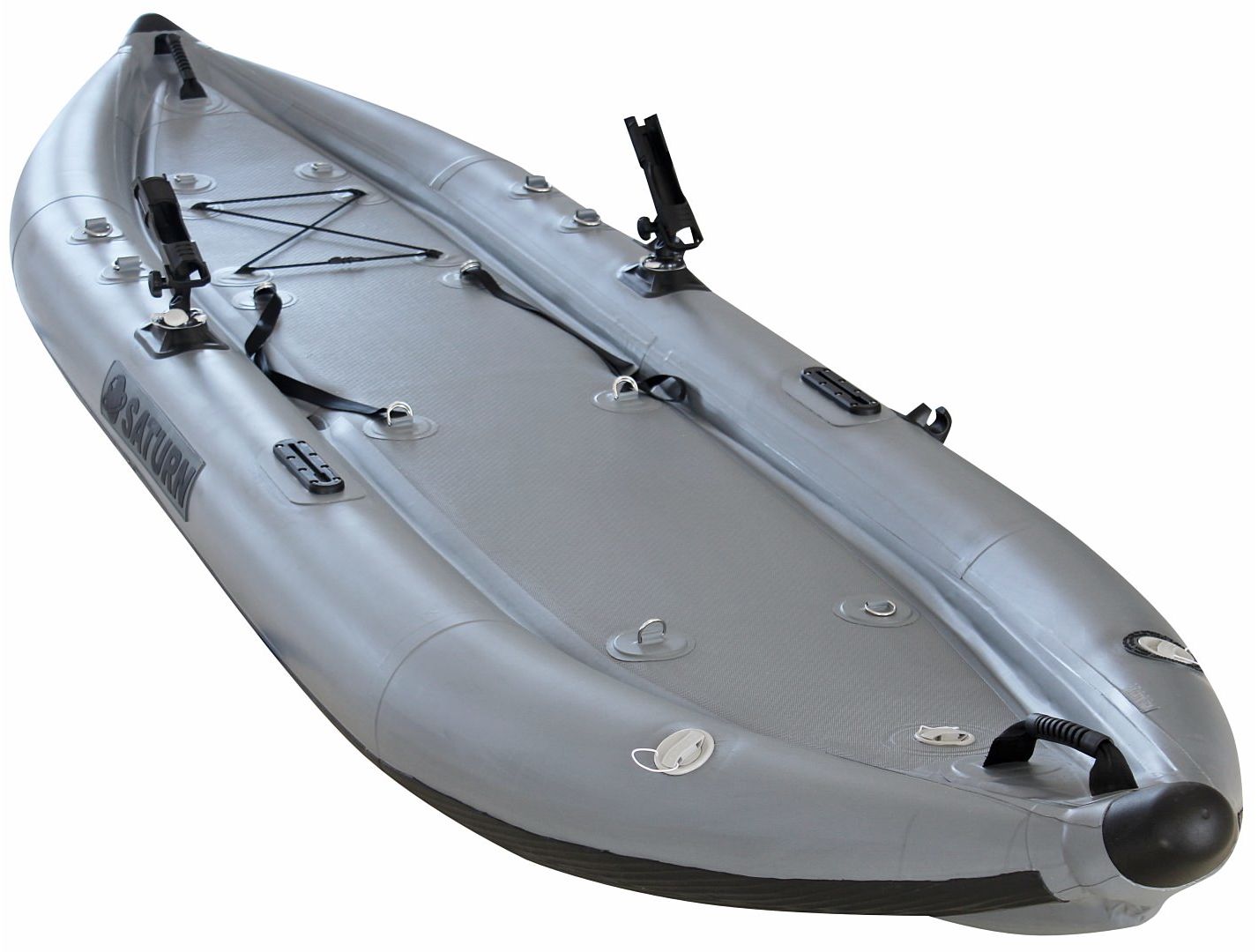 12' Saturn Extra Heavy-Duty Inflatable Fishing Kayak. Double Layers on  Tubes.