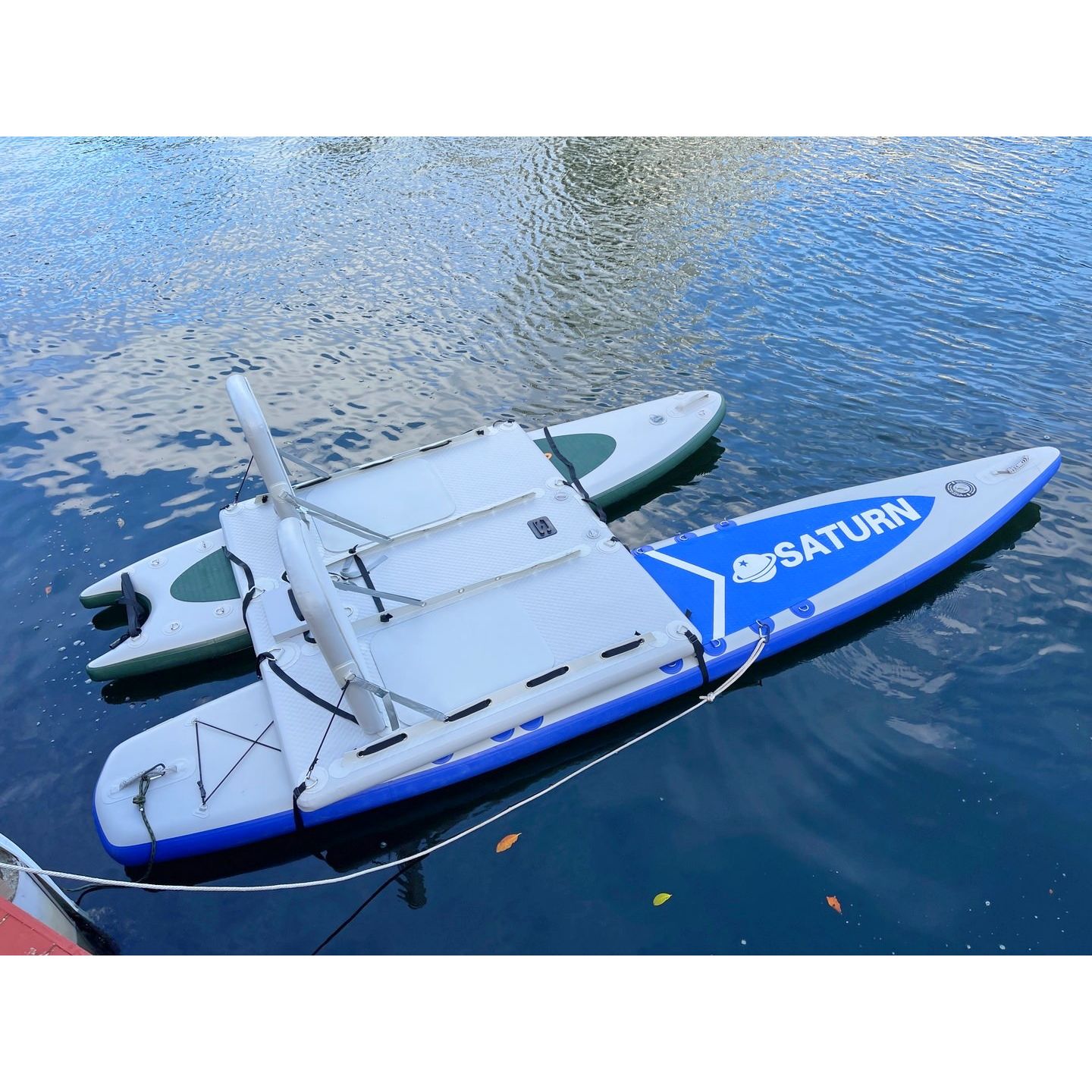 Inflatable Platform to Convert 2 SUP Paddle Boards into Motorized ...