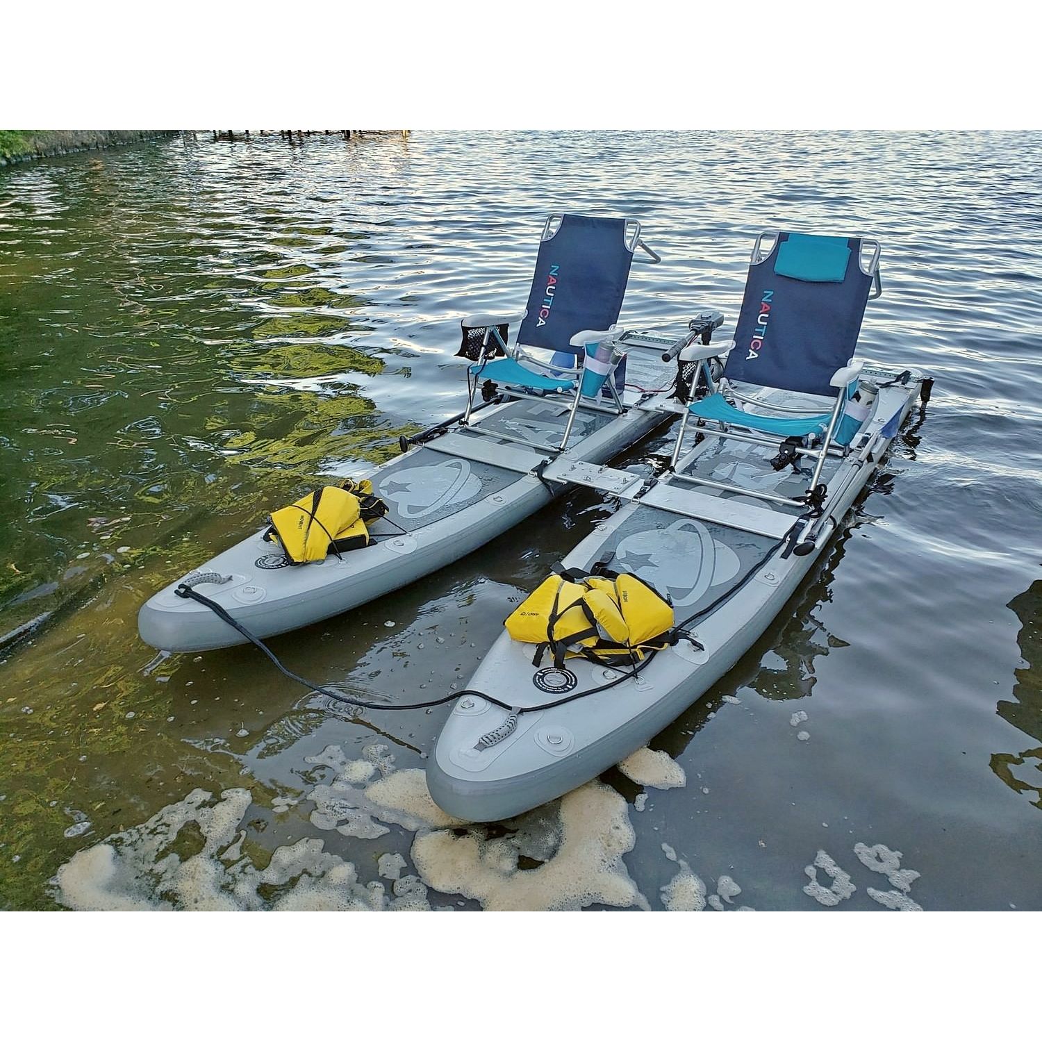 13.5' Tandem Saturn Inflatable Paddle Board / Kayak / Motor SUP