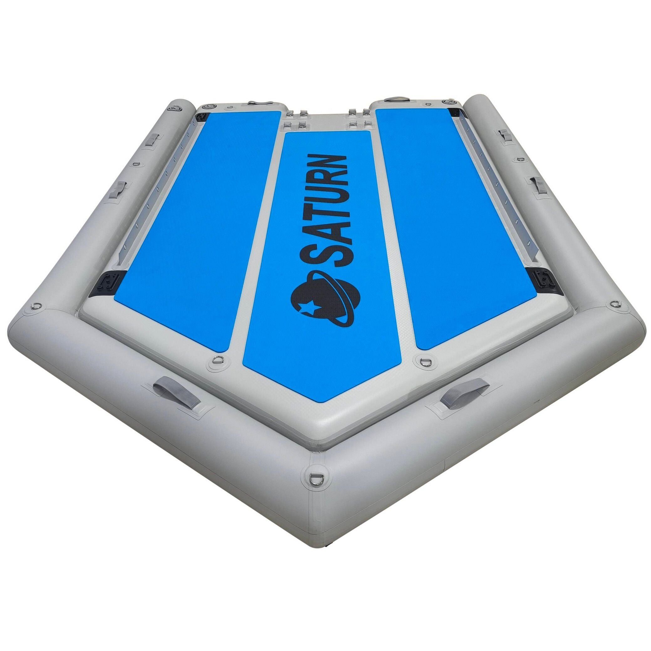 Motorized Inflatable Island Dock Swim Platform For Fishing, Camping