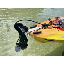 Shown complete system installed on kayak