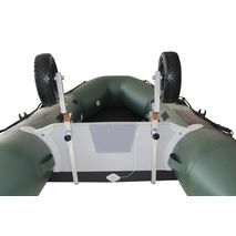 No Drill Wheels for inflatable boat.