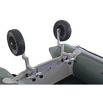No Drill Wheels for inflatable boat.