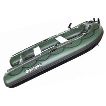 Saturn Green 12' FB365N Inflatable Fishing Boat with air deck floor.