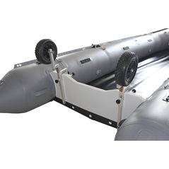 No Drill Wheels for inflatable boat.