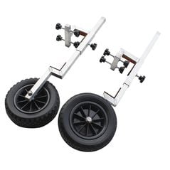 No Drill Wheels for inflatable boat.