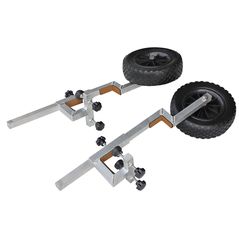 No Drill Wheels for inflatable boat.