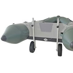 No Drill Wheels for inflatable boat.