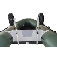 No Drill Wheels for inflatable boat.