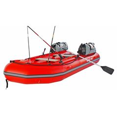 Shown with optional rod holders and dry bags