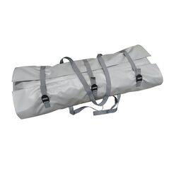 Deflated and stored in carry bag