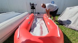 Optional keel install in CB330 boat