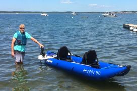 OK420 kayak with motor mount