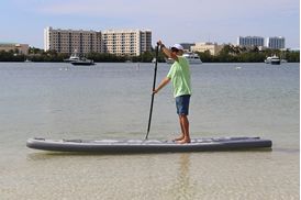 Paddling on board