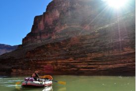 Down the Colorado through the Grand Canyon in the Azzuro Mare river raft