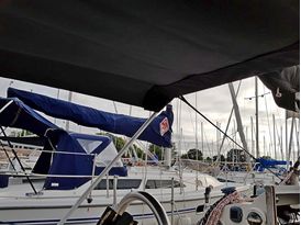 Arch installed on sailboat