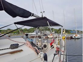 Arch installed on sailboat