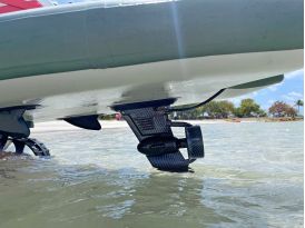 Efin installed on SUP kayak