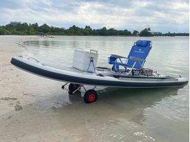 Board on kayak cart